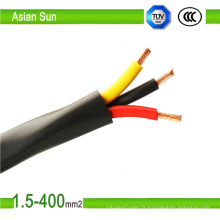 0.6 / 1.0kv 3 noyau Swa / PVC isolé 185mm2 70mm2 câble électrique